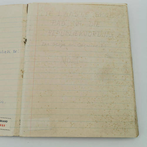 Boek met HF Verwoerd en ander toesprake uit die 1950`s / 1960`s - Die pad na republiekwording