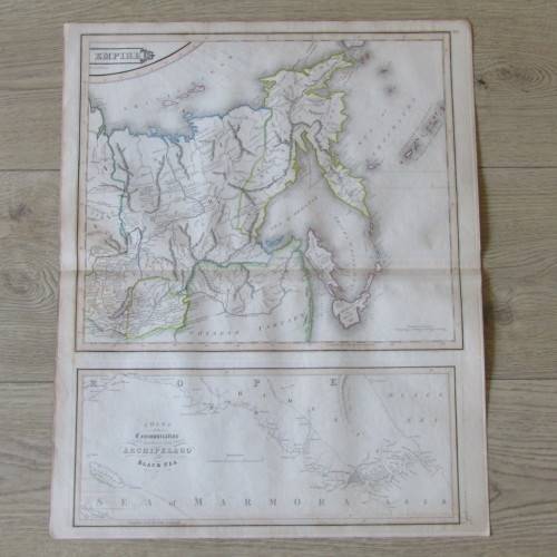 Original 1830`s map of Russian Empire published WM. Lizars, Edinburgh - 2 piece map