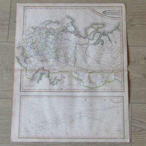 Original 1830`s map of Russian Empire published WM. Lizars, Edinburgh - 2 piece map