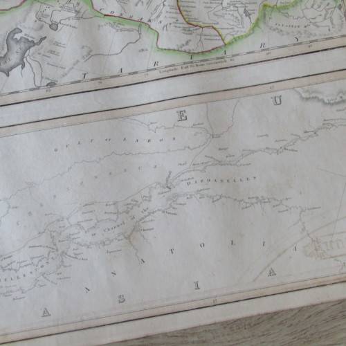 Original 1830`s map of Russian Empire published WM. Lizars, Edinburgh - 2 piece map