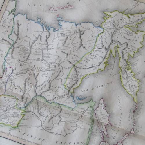 Original 1830`s map of Russian Empire published WM. Lizars, Edinburgh - 2 piece map