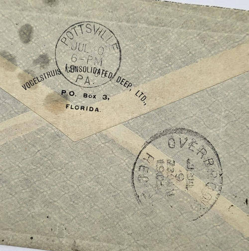 Letter on official Vogelstruis consolidated deep Gold mine Stationary  - See description