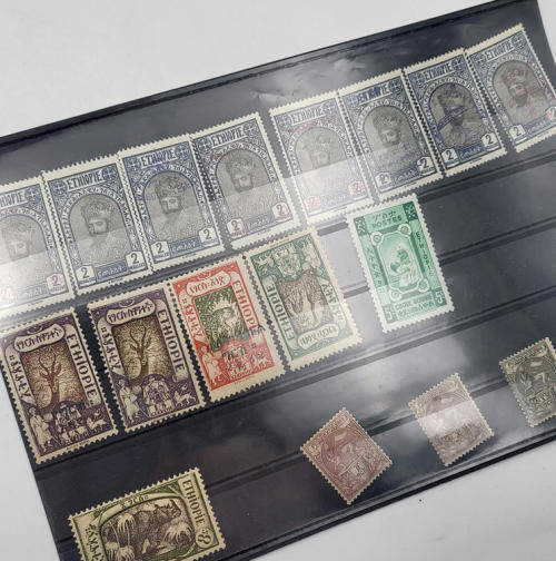 Abyssinia/Ethiopia lot of 17 Hinged mint stamps