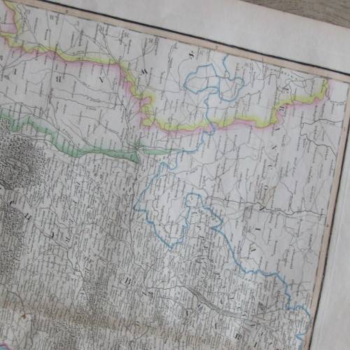 Original 1830`s map of Bavaria Proper - published by W. Lizars, Edinburgh - 57 x 47cm