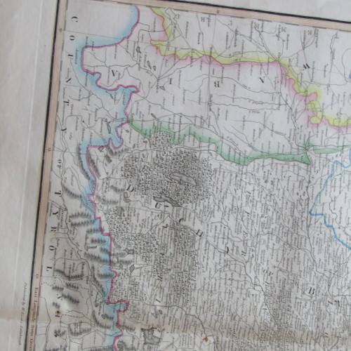 Original 1830`s map of Bavaria Proper - published by W. Lizars, Edinburgh - 57 x 47cm