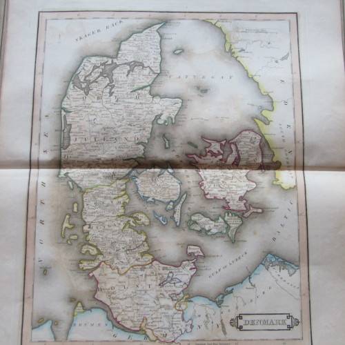 Original 1830`s map of Denmark - published by W. Lizars, Edinburgh - 47 x 57cm