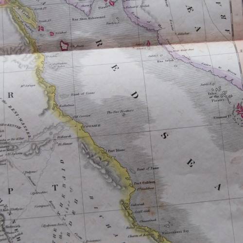 Original 1830`s map of Egypt - published by W.H. Lizars, Edinburgh - 47 x 57cm