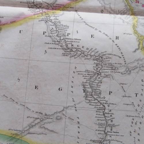 Original 1830`s map of Egypt - published by W.H. Lizars, Edinburgh - 47 x 57cm