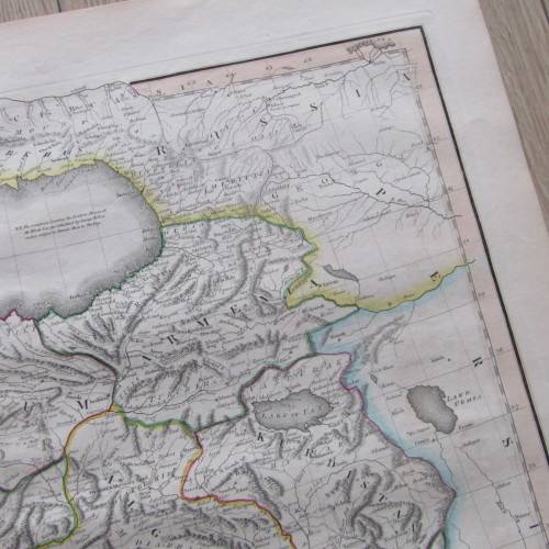 Original 1830`s map of Turkey in Asia - published by W.H. Lizars, Edinburgh - 57 x 47cm