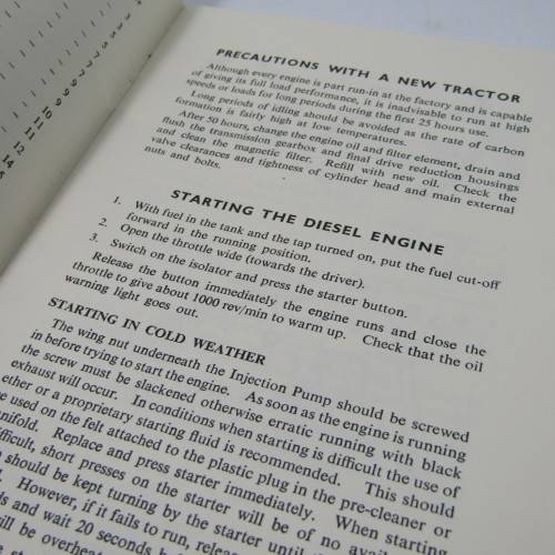 Vintage David Brown Drivers Guide for tractors