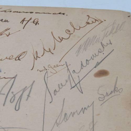 1940 Christmas dinner SAAF menu signed by about 30 Airforce soldiers