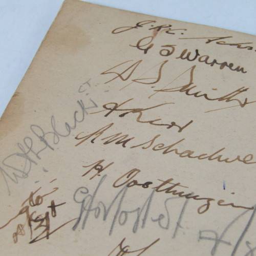 1940 Christmas dinner SAAF menu signed by about 30 Airforce soldiers