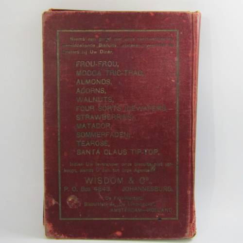 Oranje Kook-Koek en resepten-boek voor Zuid - Afrika - 1913 Mev DJH