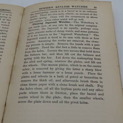 Watch cleaning and Repairing fully Illustrated handbook