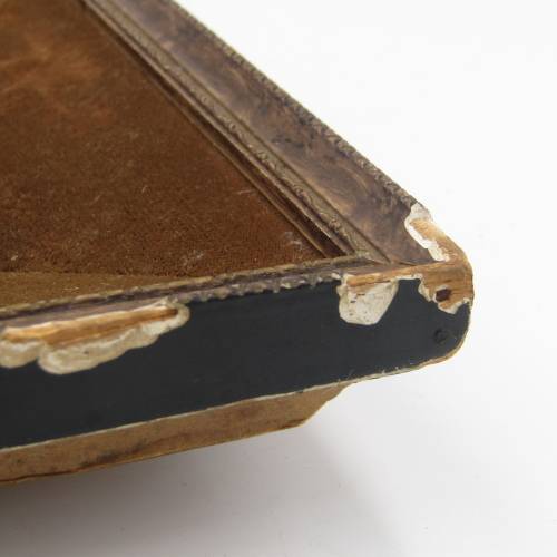 Antique oil on wood painting by Wilhelm Koller (1829 - 1884) with clear coating - some frame damage