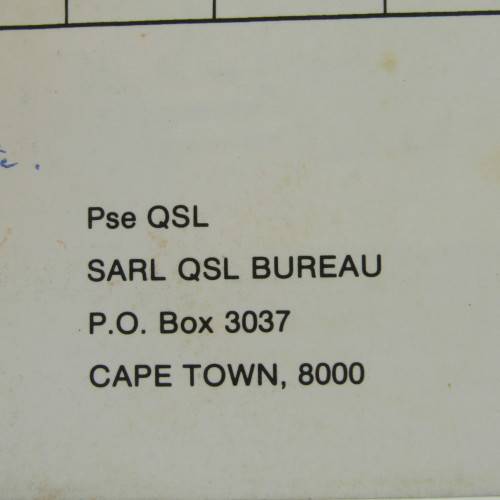 SAS Protea ship 1976 QSL Radio amateur card