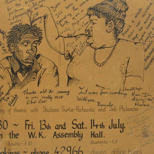 Framed poster for the play Shaleen and Soli - signed by cast / crew