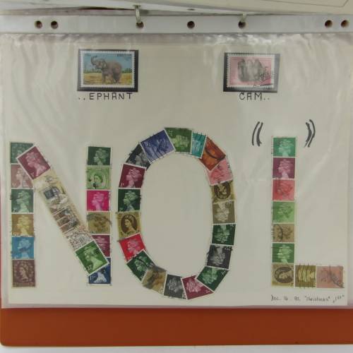 Thematic stamp album - The art of lace making 59 stamps / Famous People with insults 68 stamps