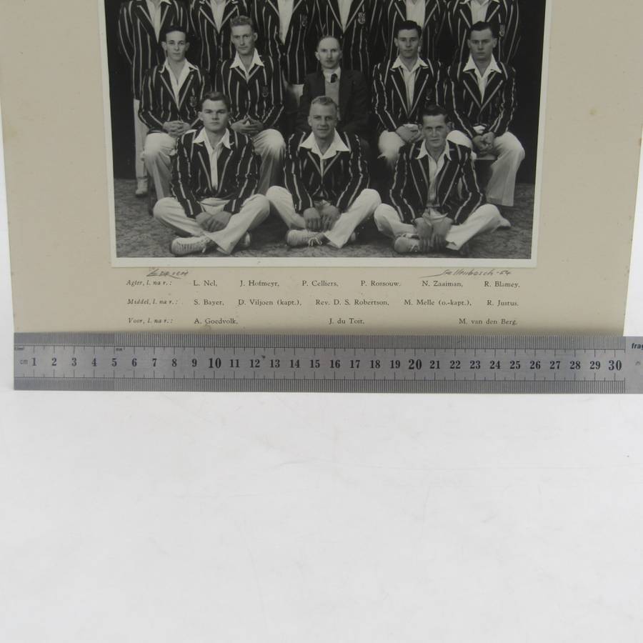 Stellenbosch University 1953/54 First Cricket team photo with names