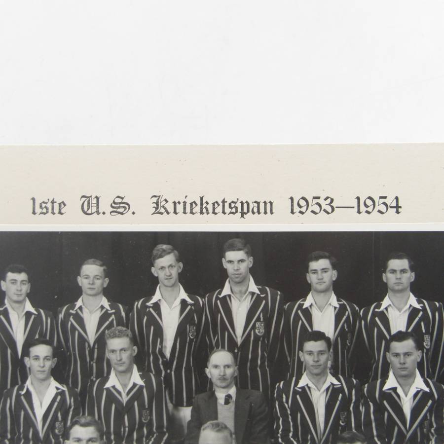 Stellenbosch University 1953/54 First Cricket team photo with names