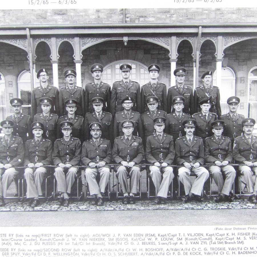 SADF Military college 1965 Officers photo with names