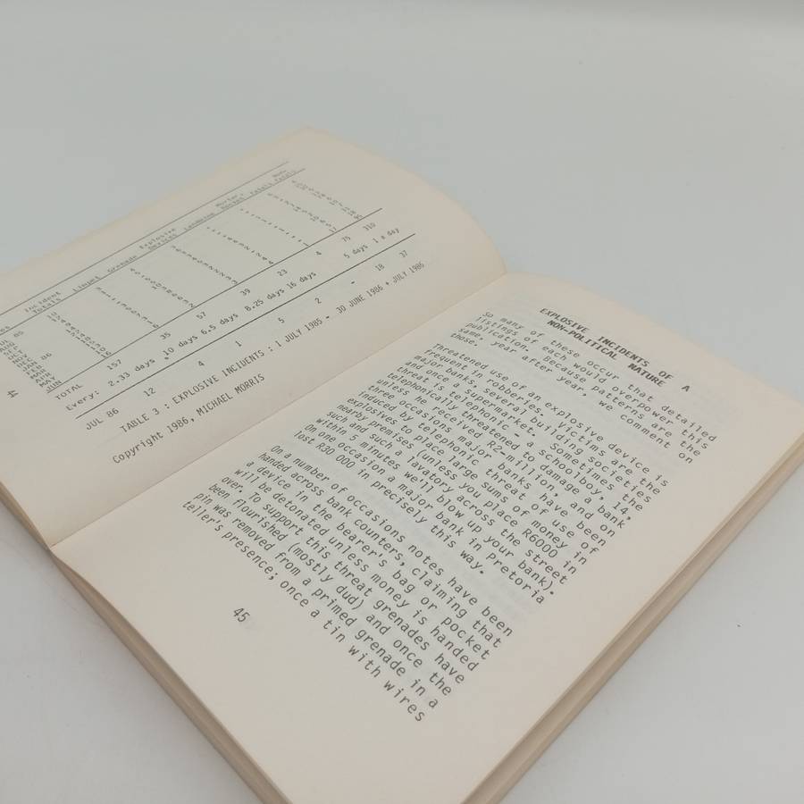 SA Bomb Summary by Morris and Combrinck