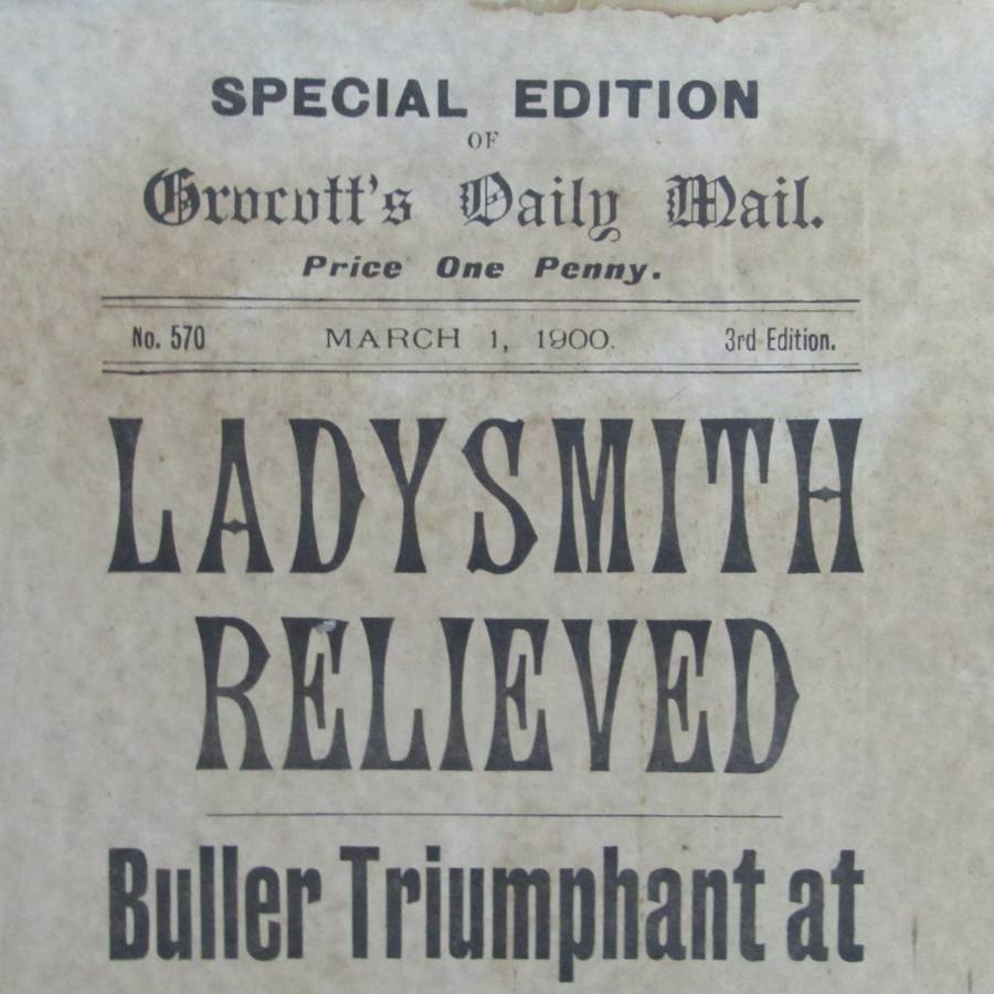 Boer War Ladysmith Relieved poster - Special edition of Grocott`s Daily Mail