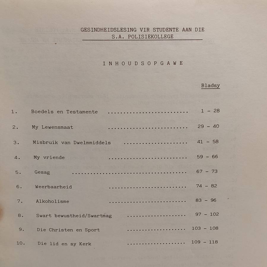 Suid-Afrikaanse Polisie handleiding - Basiese Opleiding - Gesindheid