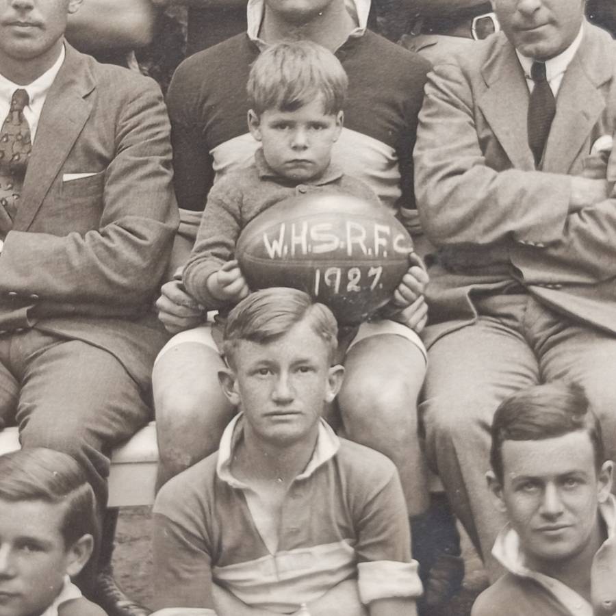 Photo of Windhoek High School Rugby Football club 1927 - original from the Principal`s collection