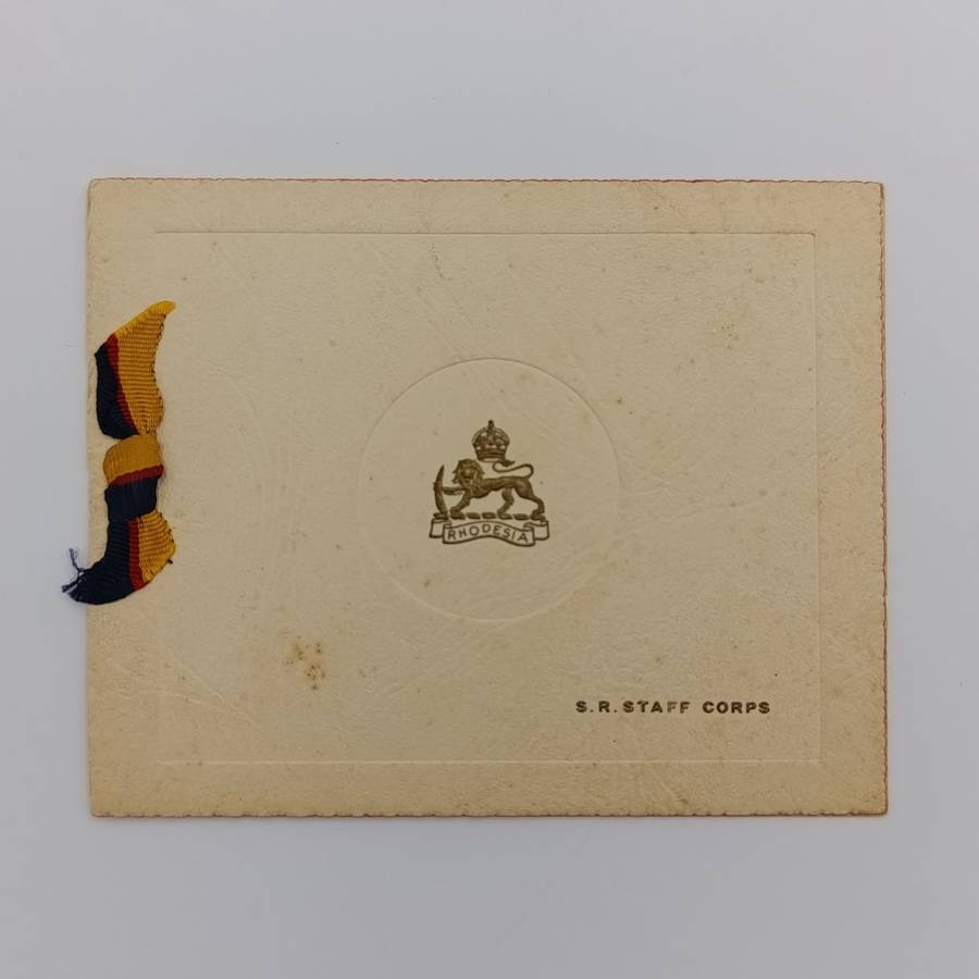 WW2 Southern Rhodesia Staff Corps Christmas Greetings card