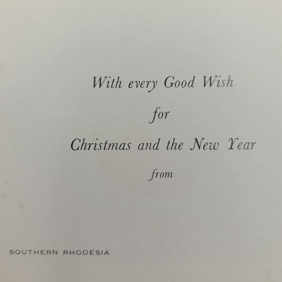 WW2 Southern Rhodesia Staff Corps Christmas Greetings card