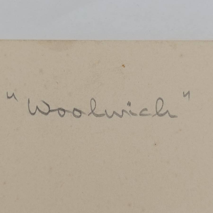 British H.M.S Woolwich 1935 Christmas Greetings card with photo of ship