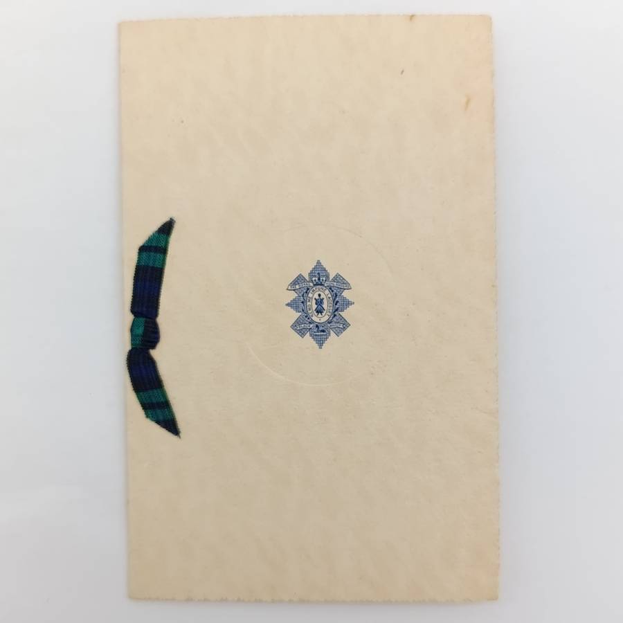 The Royal Highlanders `Black Watch` Christmas 1924 Greetings Card
