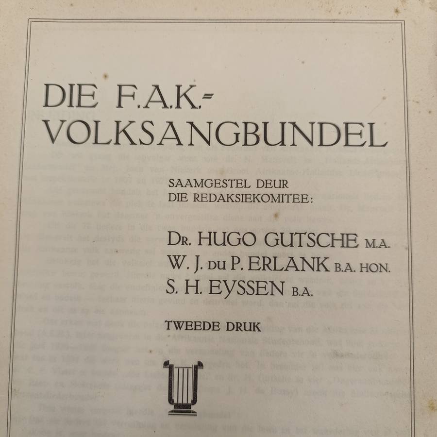 Pair of FAK Sangbundels - Old and New version