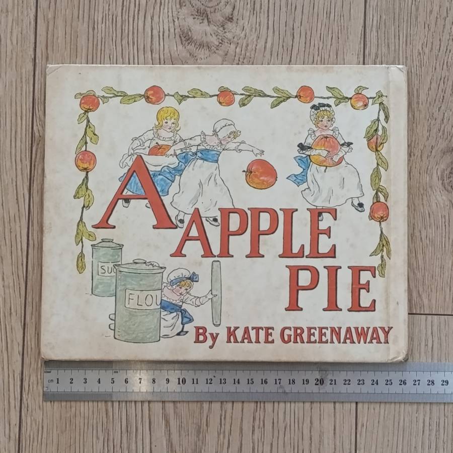 A Apple Pie by Kate Greenway with material Alphabet poster