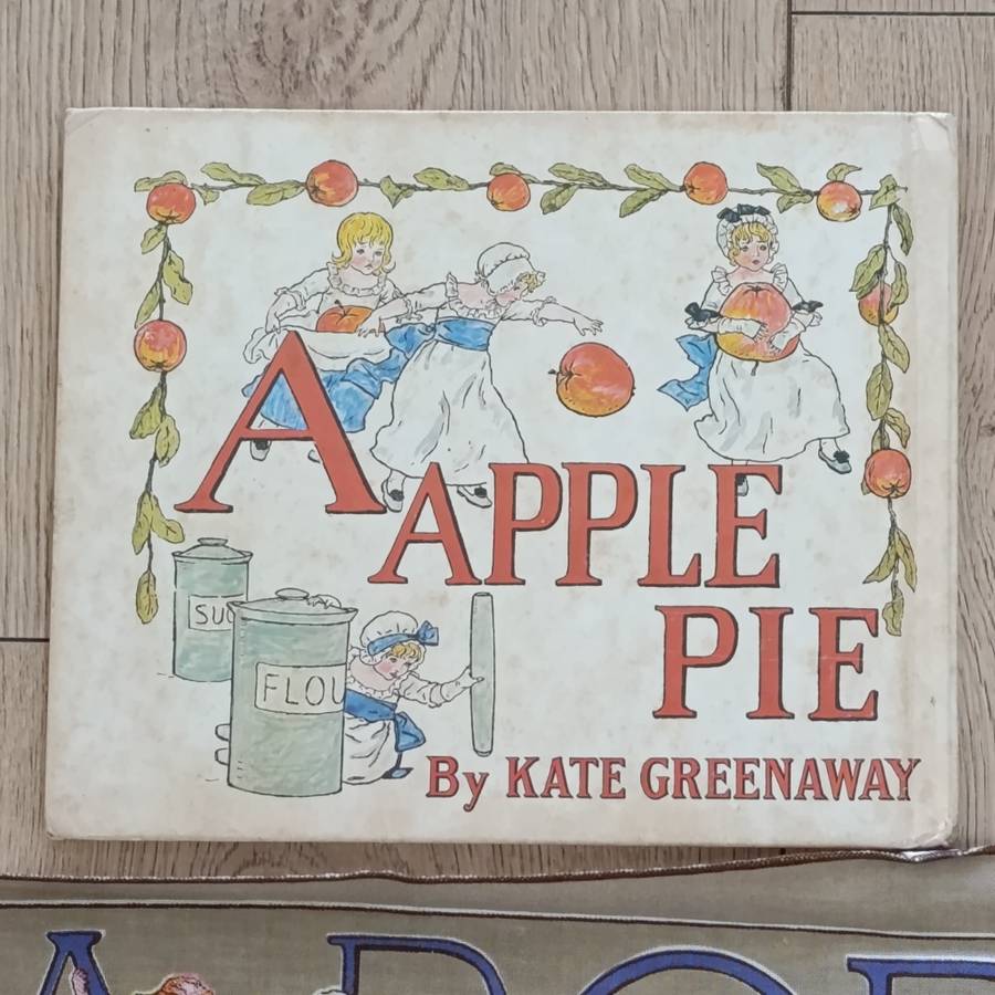 A Apple Pie by Kate Greenway with material Alphabet poster