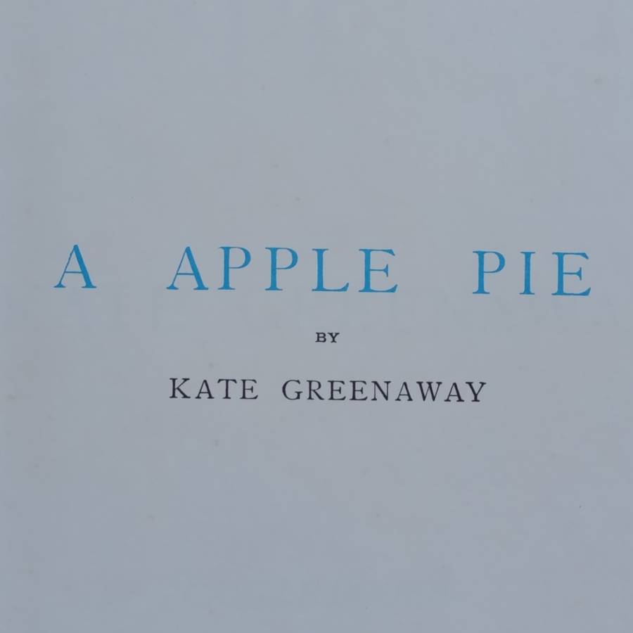 A Apple Pie by Kate Greenway with material Alphabet poster