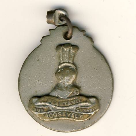 Rooseveldt family crest on planchet - looks very old - found in South Africa