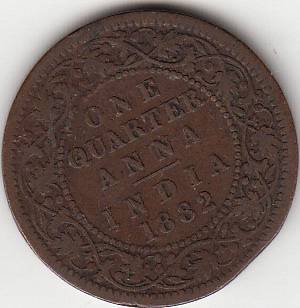 One Quarter Anna India 1882