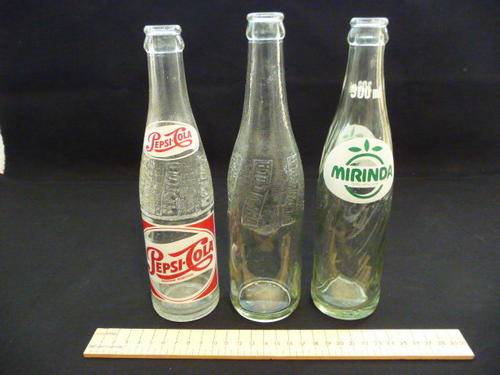 Pepi-Cola x 2 & Mirinda x 1 Glass Bottles 300ml