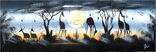 Original African Art Wildlife Painting
