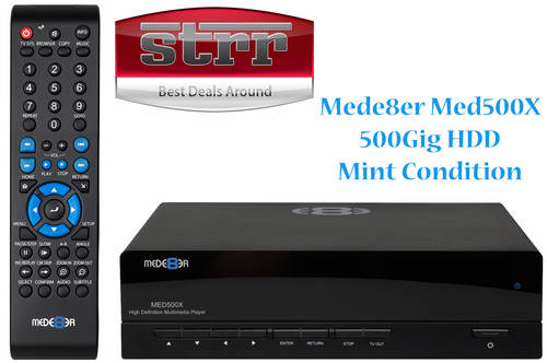*** Mede8er MED500X High Definition Multimedia Player 1080P DTS MKV** Mint Condition*** 500 Gig Hdd*
