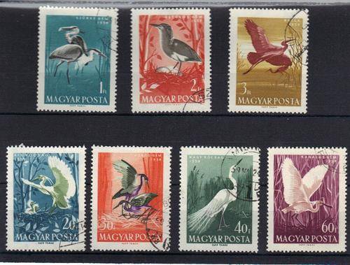 Hungary (Magyar posta) 7 Used Bird stamps