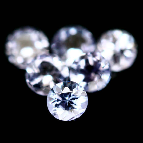 Sold Individually. 4.24ctw 89pcs Round Cut Blue Natural Tanzanite Tanzania