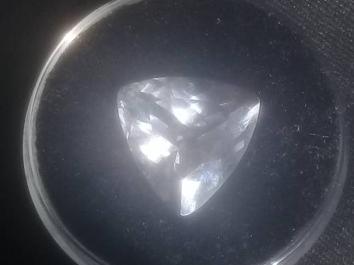 6.13cts Trillion Cut White/Clear Natural Pollucite