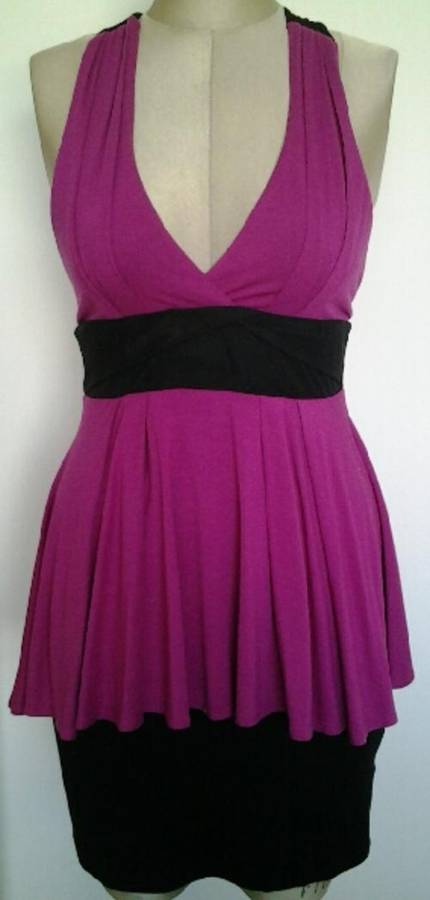 NEARLY NEW / Miss Selfridge Peplum Dress / UK12