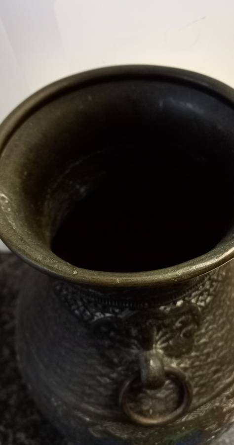 Bronze Champleve oriental vase