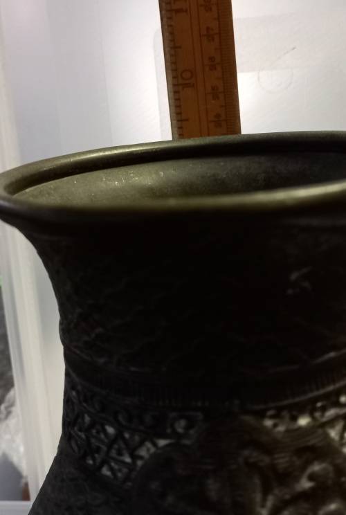 Bronze Champleve oriental vase