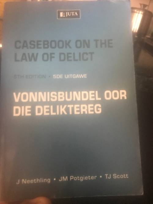 Casebook on the Law of Delict / Vonnisbundel oor die Deliktereg ( 5th Edition)(FREE SHIPPING)