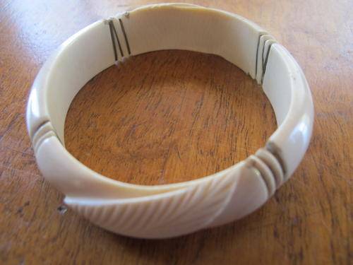Very old, carved ivory bangle!